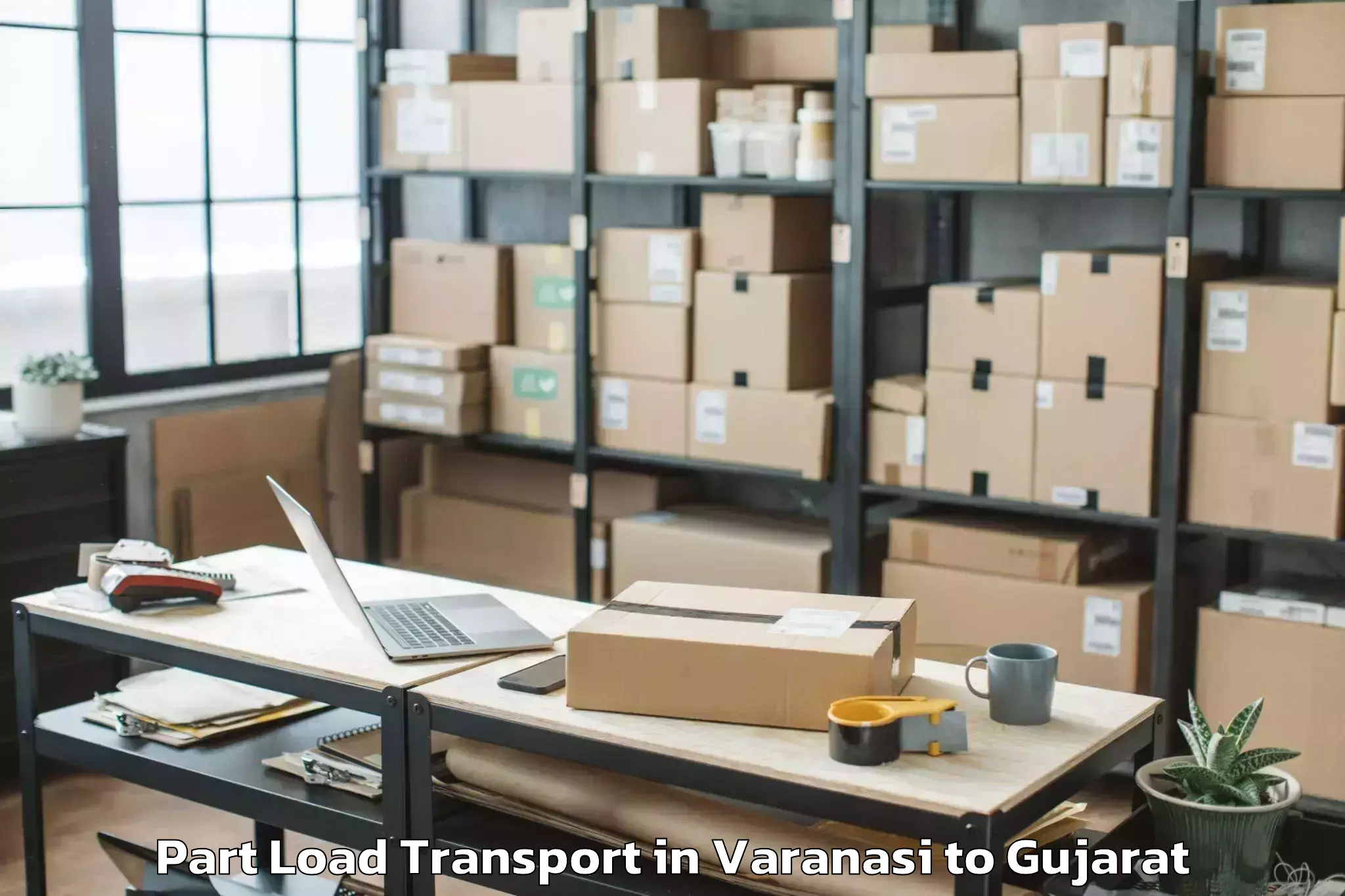 Top Varanasi to Kavant Part Load Transport Available